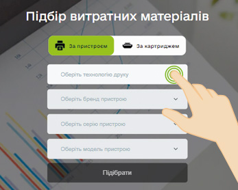 Підбір витратних матеріалів