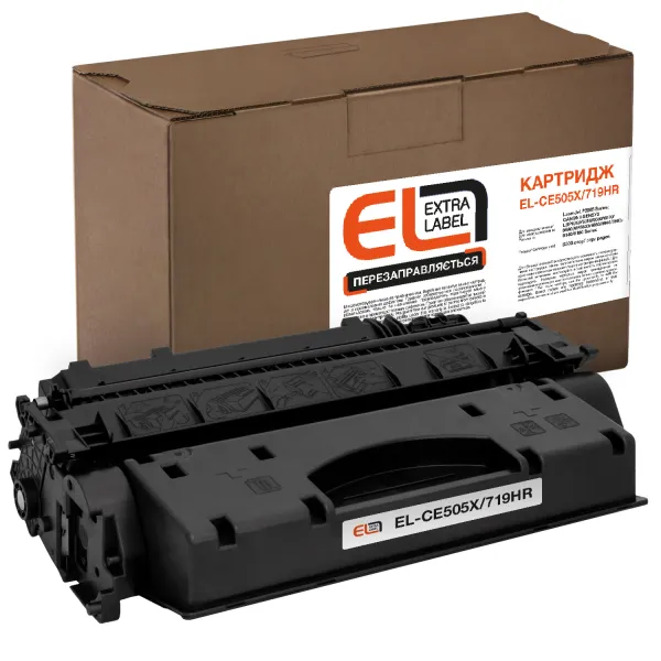 Картридж сумісний HP 05X (CE505X)/Canon 719 H Extra Label (EL-CE505X/719HR)
