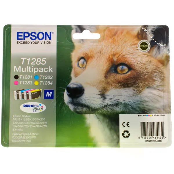 Комплект картриджів T128540/T128540 чорний, блакитний, пурпуровий, жовтий Epson (C13T12854010/C13T12854012) - Фото 3