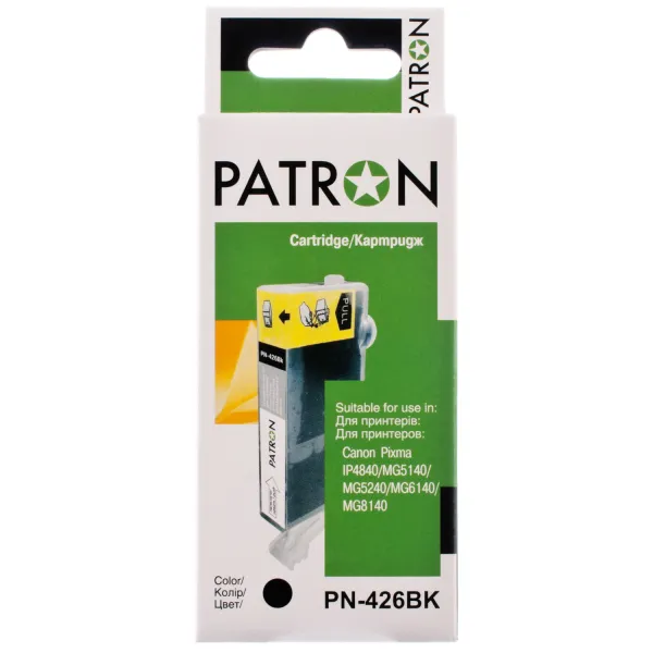 Картридж сумісний Canon CLI-426BK (4556B001) 635 арк, чорний Patron (PN-426BK)