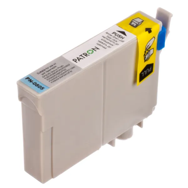 Картридж сумісний Epson T0805 (C13T08054010/C13T08054011) 350 арк, світло-блакитний Patron (PN-0805) - Фото 4