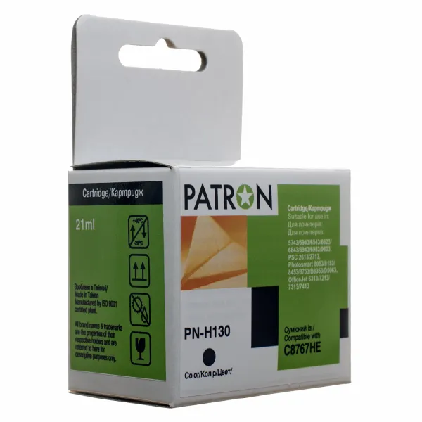 Картридж сумісний HP 130 (C8767HE) 860 арк, чорний Patron (PN-H130)
