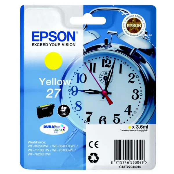 Картридж T2704 жовтий Epson (C13T27044022)