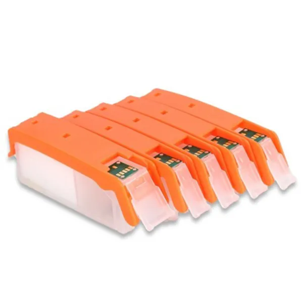 Комплект перезаправних картриджів Canon PGI-470PGBK+CLI-471BK/C/M/Y з авточіпами, без чорнил WHITE BOX