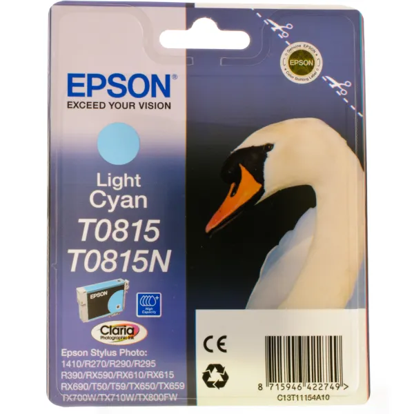 Картридж T08154A/T11154A світло-блакитний Epson (C13T11154A10) - Фото 2