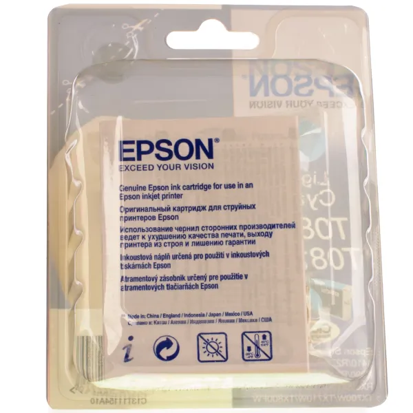 Картридж T08154A/T11154A світло-блакитний Epson (C13T11154A10) - Фото 3