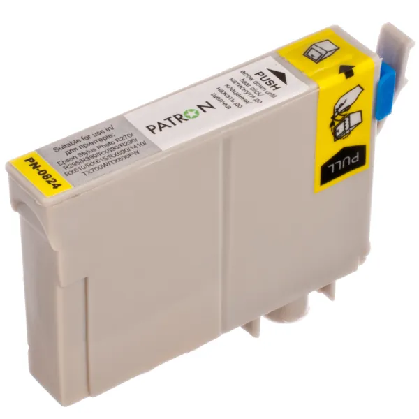 Картридж сумісний Epson T0814/T0824 XL (C13T11144A10/C13T11244A10) 460 арк, жовтий Patron (PN-0824) - Фото 4