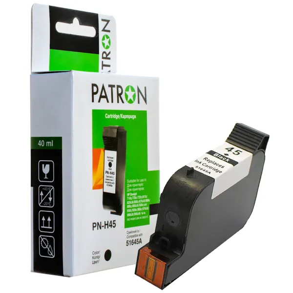 Картридж сумісний HP 45 (51645AE) 930 арк, чорний Patron (PN-H45)