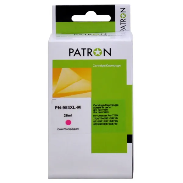 Картридж сумісний HP 953XL (F6U13AE/F6U17AE) 1600 арк, пурпуровий Patron (PN-953XL-M)