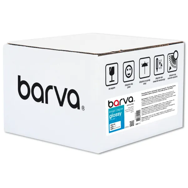 Фотопапір глянцевий 200 г/м2, 10x15 см, 500 арк Everyday Barva (IP-CE200-220)