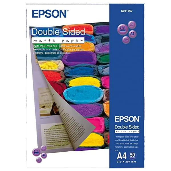 Фотопапір Double-Sided Matte Paper A4, 50 арк Epson (C13S041569)