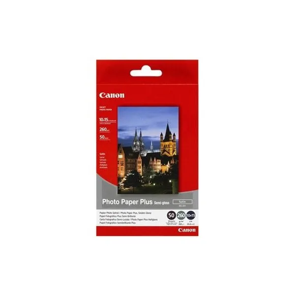 Фотопапір SG-201 Photo Paper Plus Semi-gloss 260 г/м2, 10x15 см, 50 арк Canon (1686B015)