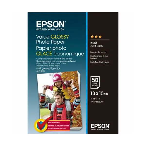 Фотопапір Value Glossy 10x15 см, 50 арк Epson (C13S400038)
