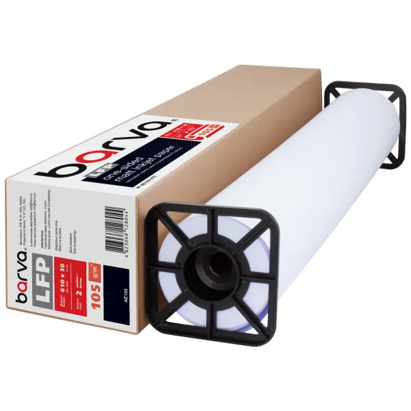 Фотопапір широкоформатний матовий 105 г/м2, 610 мм(24") x 30 м LFP Barva (IP-AE105-372)