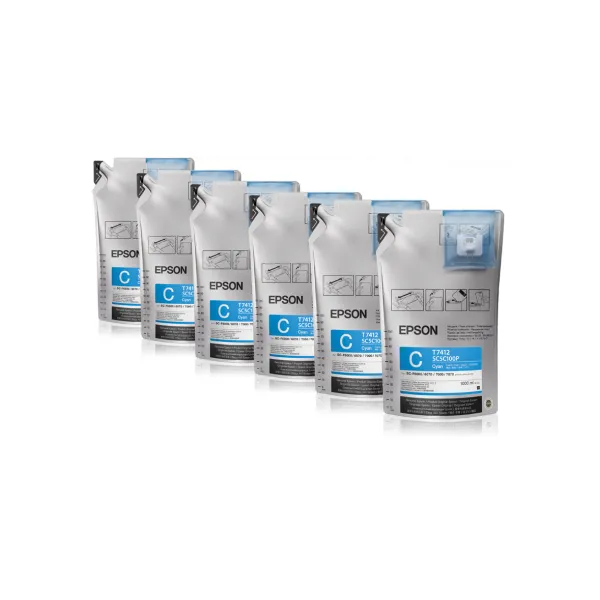 Комплект чорнил T741200 блакитні, 6x1 л Epson (C13T741200)