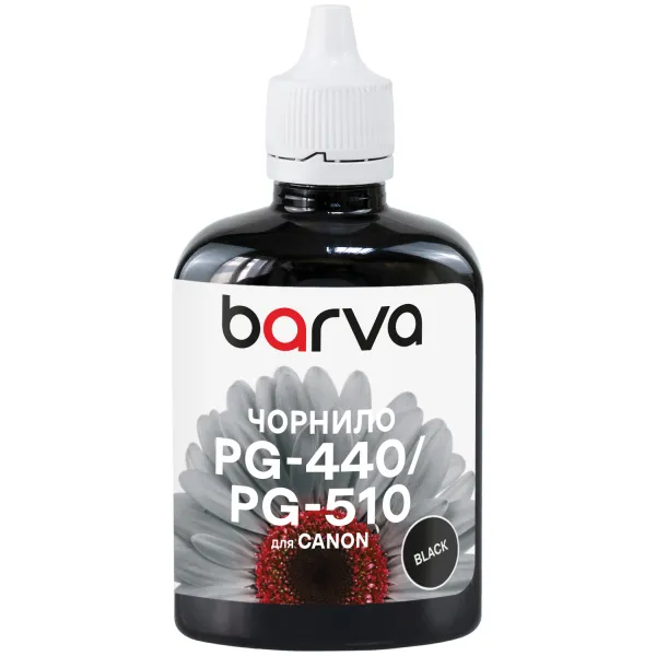 Чорнило сумісне для Canon PGI-520/PG-440/PG-510 спеціальне 90 г, пігментне, чорне Barva (C520-297)