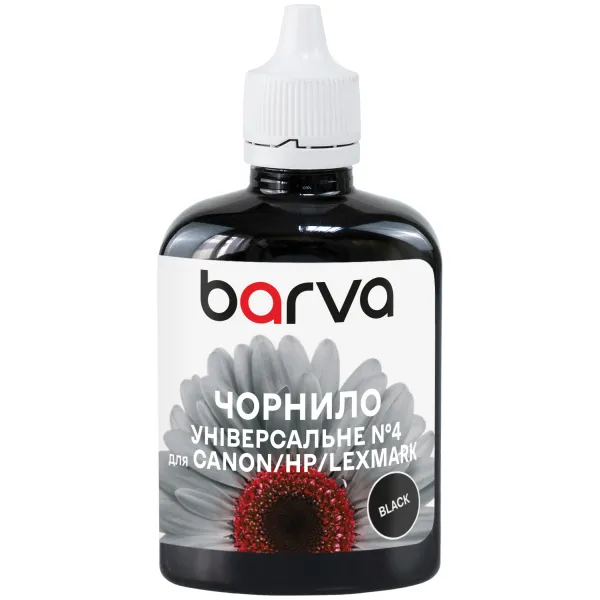 Чорнило для Canon/HP/Lexmark універсальне №4 90 г, водорозчинне, чорне Barva (CU4-471) - Фото 1 