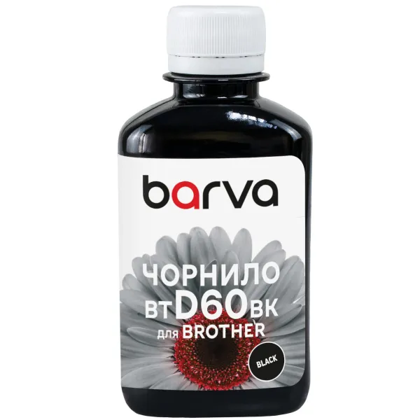 Чорнило сумісне для Brother BTD60BK спеціальне 180 мл, водорозчинне, чорне Barva (BBTD60-753)