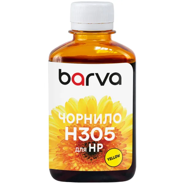 Чорнило для HP 305 спеціальне 180 мл, водорозчинне, жовте Barva (H305-781)
