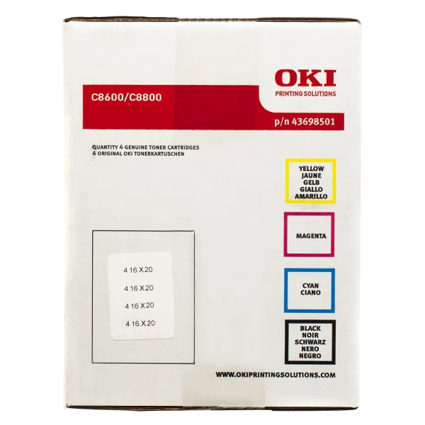 Тонер-картридж C8600 CMYK Oki (43698501) - Фото 2