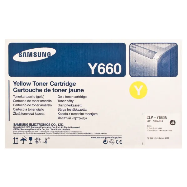 Тонер-картридж CLP-Y660A желтый Samsung (CLP-Y660A) - Фото 3