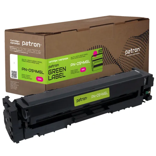 Картридж сумісний Canon 054 Green Label, пурпуровий Patron (PN-054MGL)