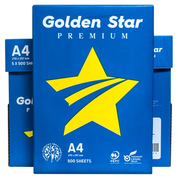 Папір офісний А4, 75 г/м2, 500 арк, клас С Golden Star IK (907502)