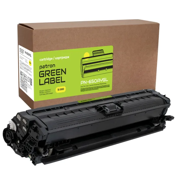 Картридж сумісний HP 650A (CE272A) Green Label, жовтий Patron (PN-650AYGL)