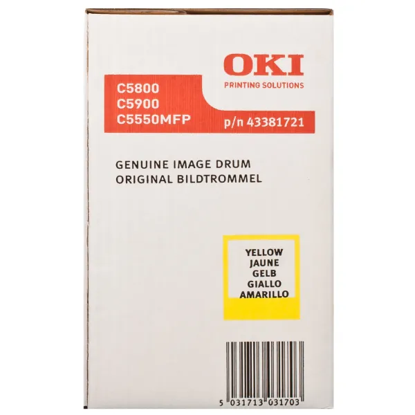 Драм-картридж C58_59 жовтий Oki (43381721) - Фото 4