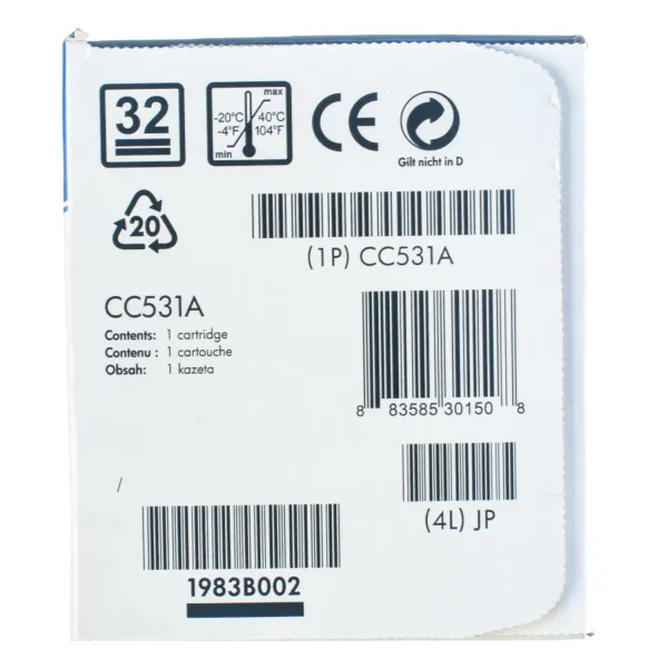 Картридж 304A блакитний HP (CC531A) - Фото 2