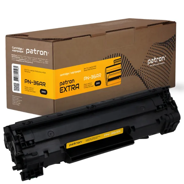 Картридж сумісний HP 36A (CB436A) Extra Patron (PN-36AR)