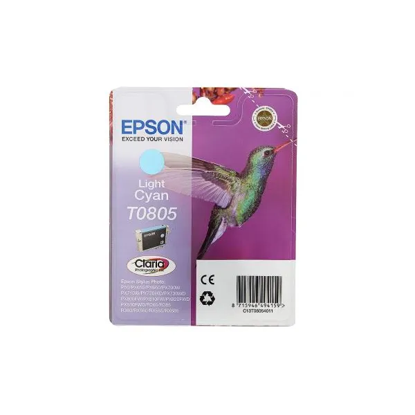 Картридж T080540 світло-блакитний Epson (C13T08054010/C13T08054011)