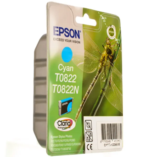 Картридж T08224A/T11224A блакитний Epson (C13T11224A10)