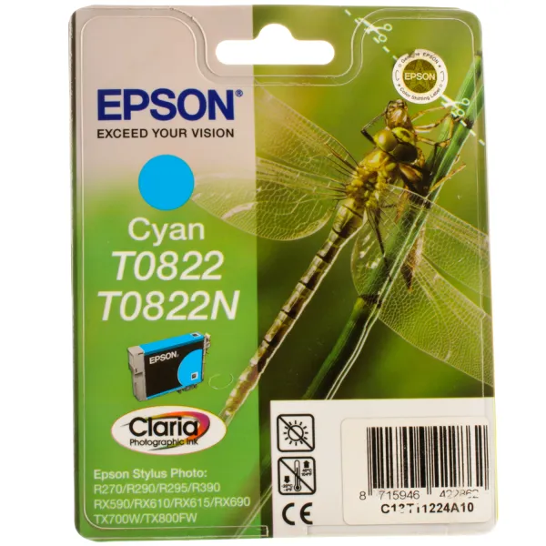 Картридж T08224A/T11224A блакитний Epson (C13T11224A10) - Фото 3