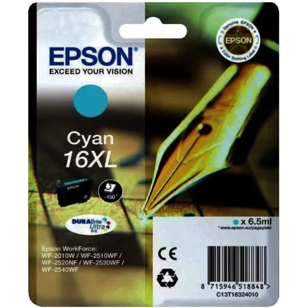 Картридж №16XL блакитний Epson (C13T16324010)