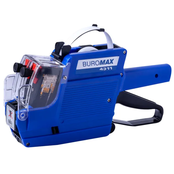 Етикет-пістолет дворядковий, вертикальний, синій Buromax (BM.4311)