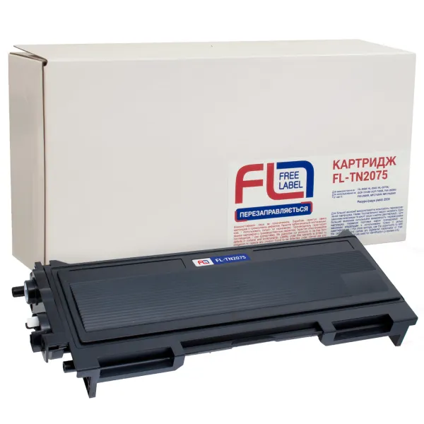 Тонер-картридж сумісний Brother TN-2075 Free Label (FL-TN2075)