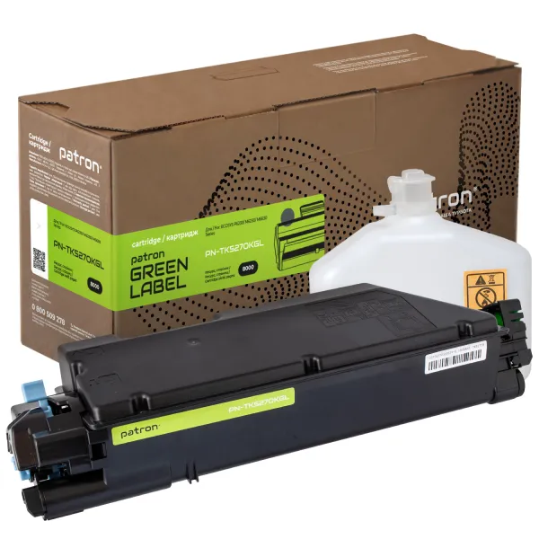 Тонер-картридж сумісний Kyocera Mita TK-5270K чорний Green Label Patron (PN-TK5270KGL)
