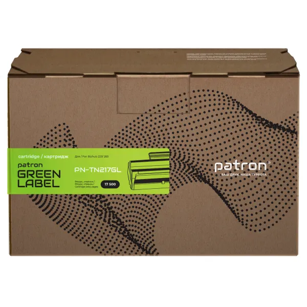 Тонер-картридж совместимый Konica Minolta TN217 Green Label Patron (PN-TN217GL) - Фото 2