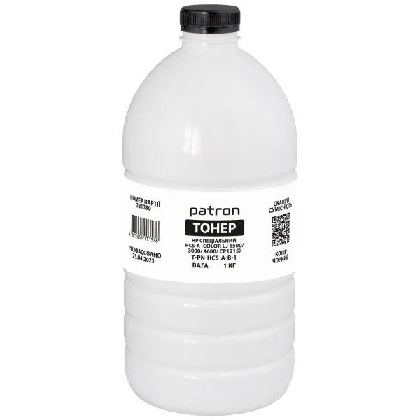 Тонер HP спеціальний HCS-A флакон, 1 кг, чорний Patron (PN-HCS-A-B-1)