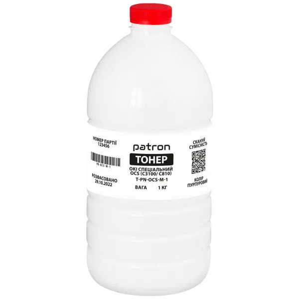Тонер Oki спеціальний OCS флакон, 1 кг, пурпуровий Patron (PN-OCS-M-1)
