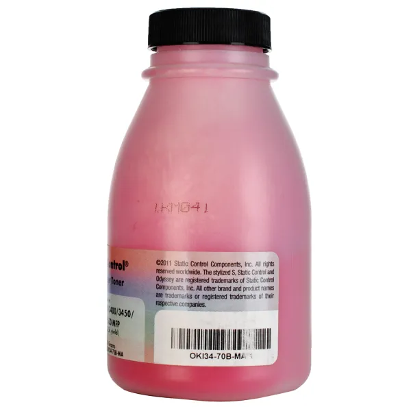 Тонер Oki C3300/3450 флакон, 70 г, пурпурный SCC - Фото 3