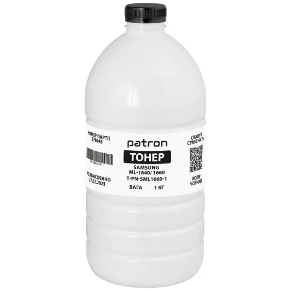 Тонер Samsung ML-1640/ML-1660 флакон, 1 кг Patron (PN-SML1660-1)