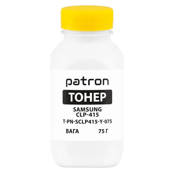 Тонер Samsung CLP-415 флакон, 75 г, жовтий Patron (PN-SCLP415-Y-075)