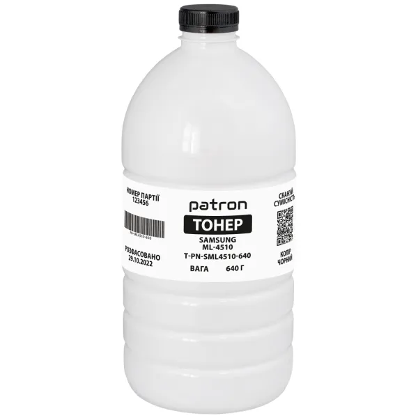 Тонер Samsung ML-4510 флакон, 640 г Patron (PN-SML4510-640)