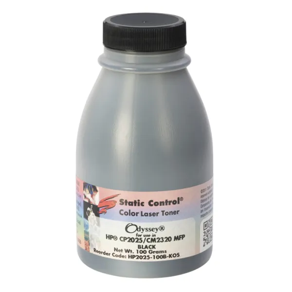Тонер HP CLJ CP2025 флакон, 100 г, чорний SCC (HP2025-100B-KOS)