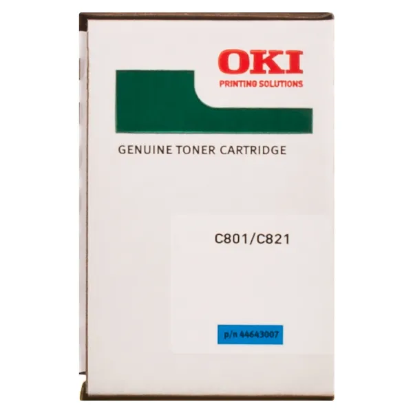 Тонер-картридж C801/821 блакитний Oki (44643007/44643003) - Фото 2
