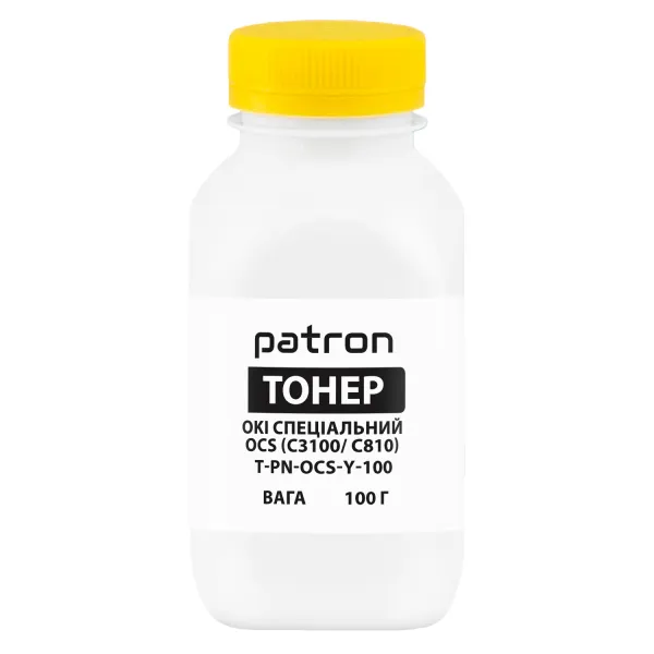 Тонер Oki спеціальний OCS флакон, 100 г, жовтий Patron (PN-OCS-Y-100)