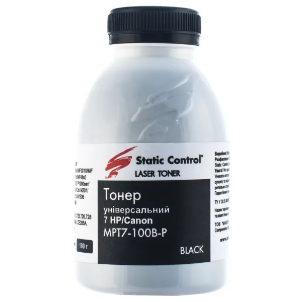 Тонер HP універсальний MPT7 флакон, 100 г SCC (MPT7-100B-P)