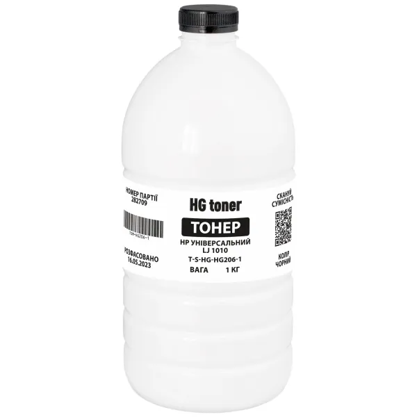 Тонер HP універсальний LJ 1010 флакон, 1 кг HG toner (TSM-HG206-1)